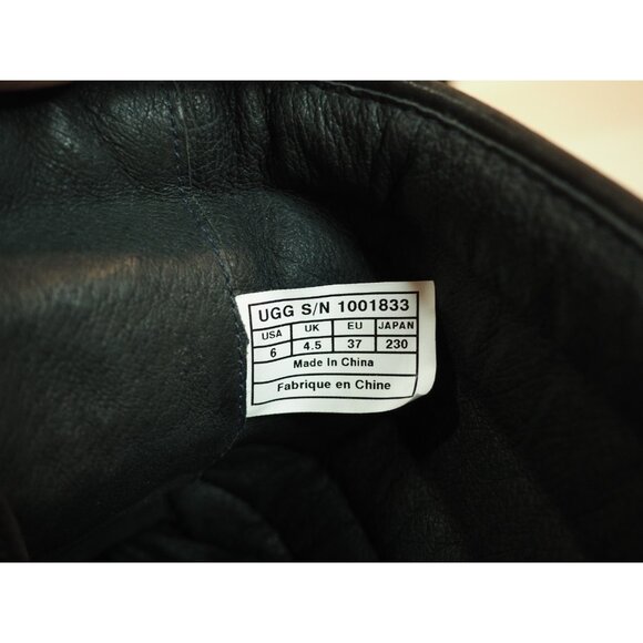 Ugg Dark Gray Leather Calf High Zipper Buckled Boots, Size 6 (US) - Picture 8 of 11